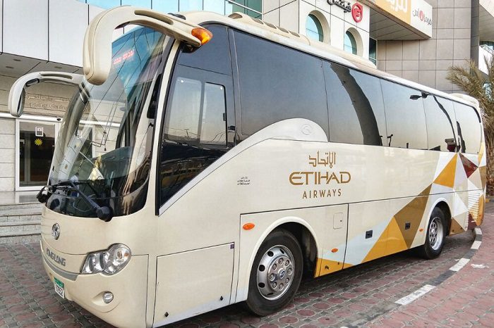 Etihad Airways Autobus from Dubai to Abu Dhabi